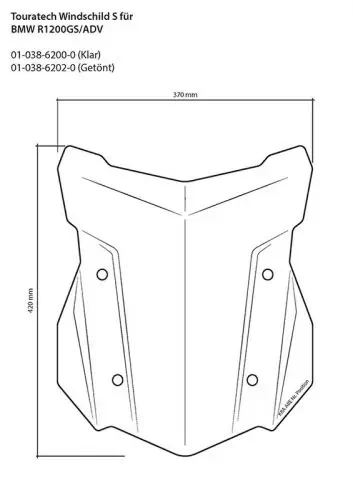 Windscreen, S, tinted, for BMW R1250GS/ R1250GS Adventure/ R1200GS (LC)/ R1200GS Adventure (LC) - Image 6