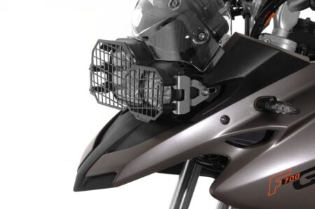 Stainless steel headlight protector black, with quick release fastener *OFFROAD USE ONLY* - Image 2
