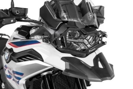 Stainless steel black headlight protector with quick release fastener for BMW F850GS/ F800GS (2024-)/ F750GS *OFFROAD USE ONLY* - Image 2